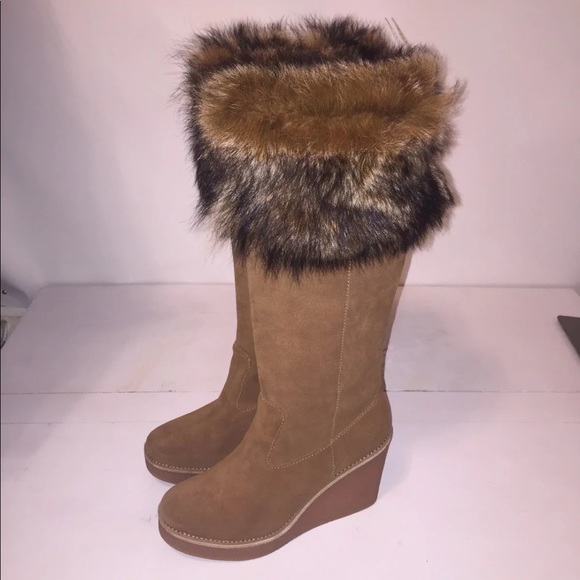 ugg wedge fur boots